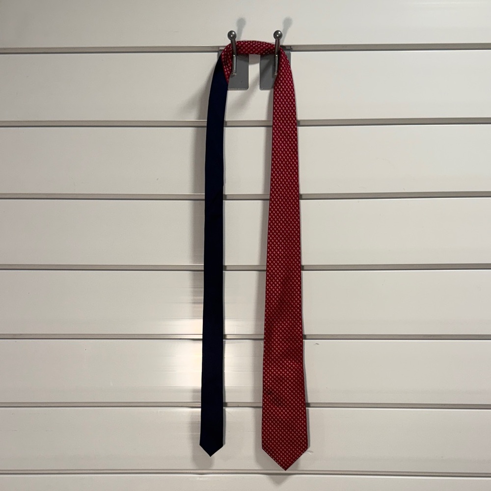 Tommy Hilfiger Red and Blue Tie Duo
